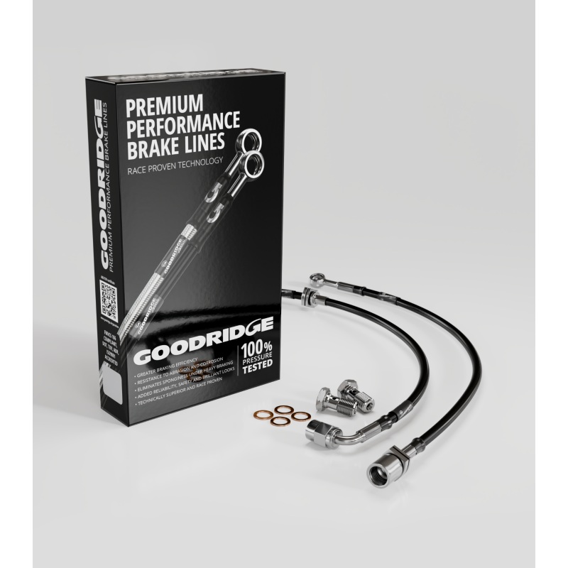 Goodridge 00-06 Yamaha XVS1100A Red Brake Lines